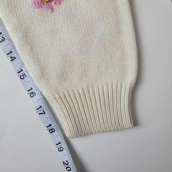 Knit Floral Embroidered Sweater Vintage - Picture 9 of 10